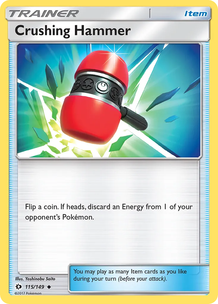 Crushing Hammer #115, Sun & Moon Reverse Foil