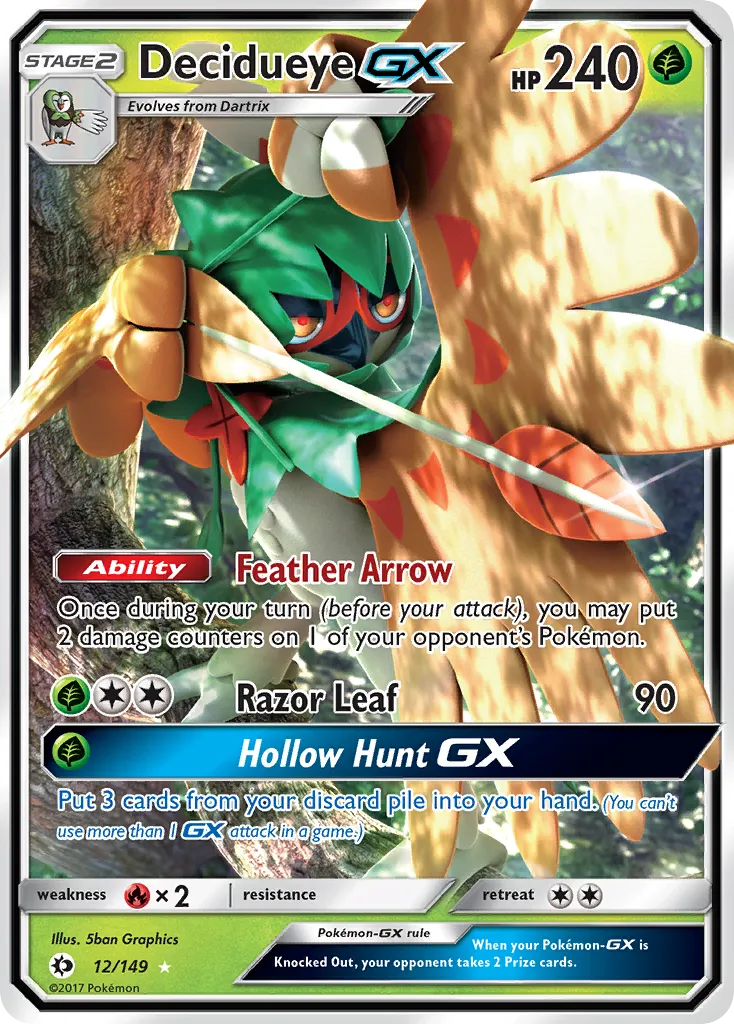 Decidueye-GX #12, Sun & Moon