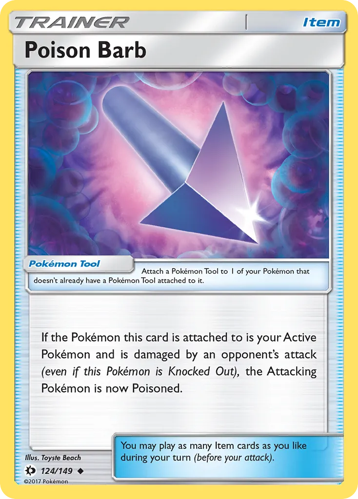 Poison Barb #124, Sun & Moon Reverse Foil