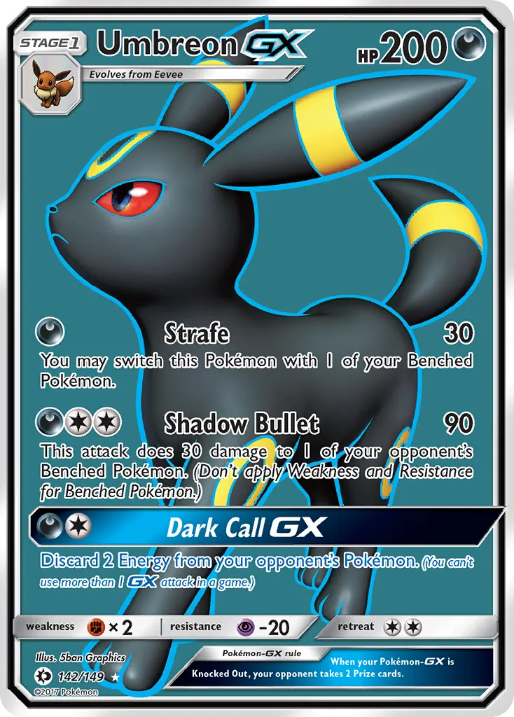 Umbreon-GX #142, Sun & Moon