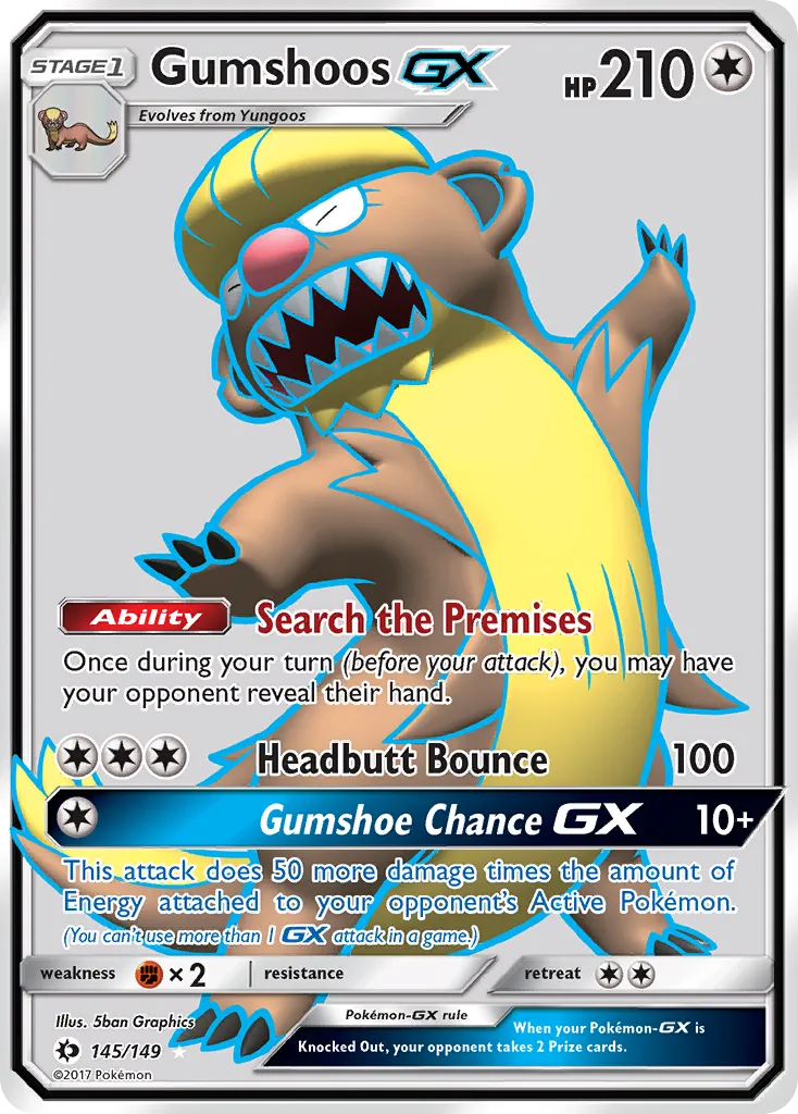 Gumshoos-GX #145, Sun & Moon