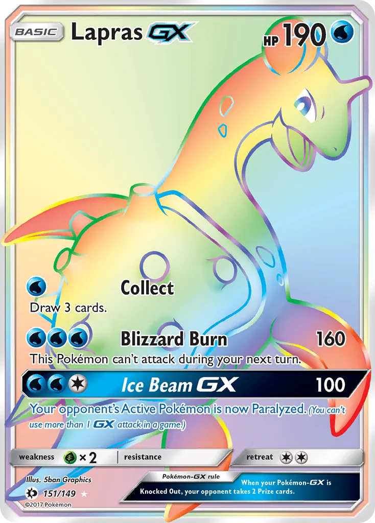 Lapras-GX #151, Sun & Moon Secret