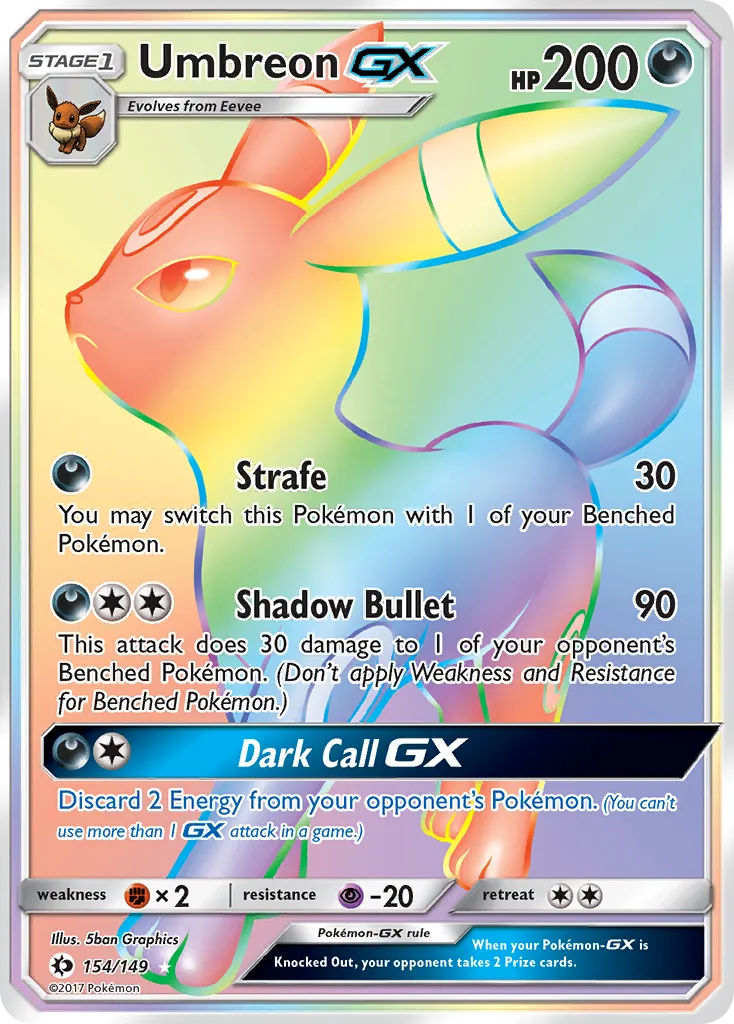 Umbreon-GX #154, Sun & Moon Secret