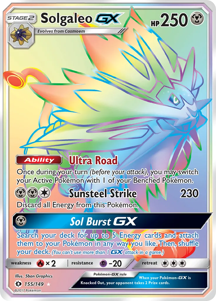 Solgaleo-GX #155, Sun & Moon Secret