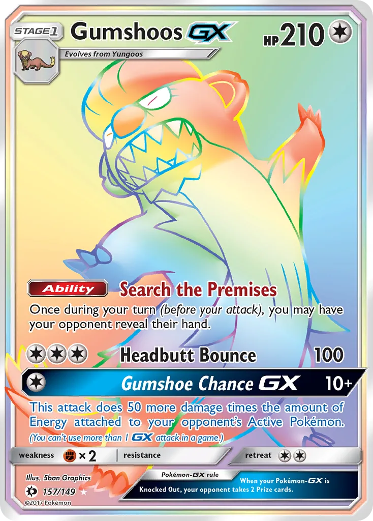 Gumshoos-GX #157, Sun & Moon Secret