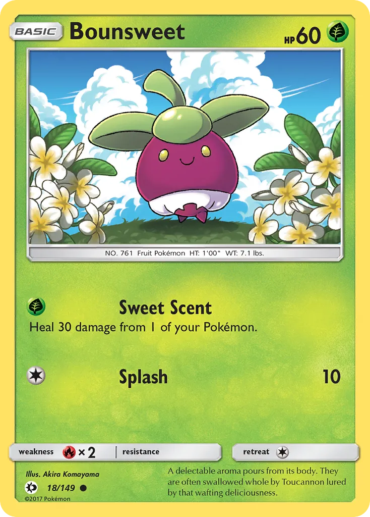 Bounsweet #18, Sun & Moon Reverse Foil