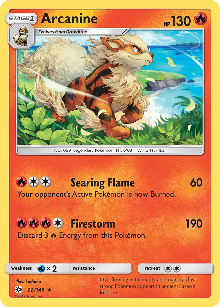 Arcanine #22, Sun & Moon