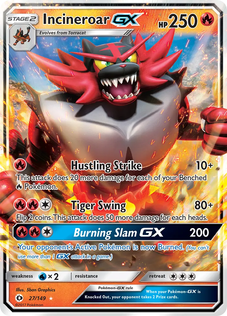 Incineroar-GX #27, Sun & Moon