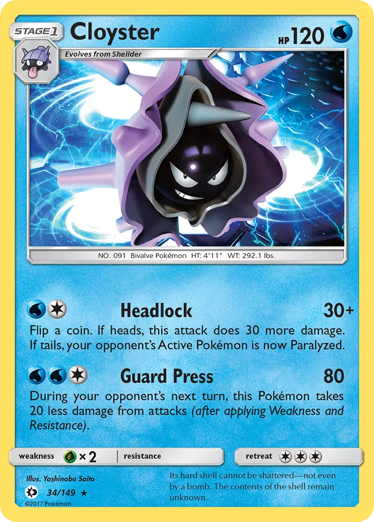 Cloyster #34, Sun & Moon