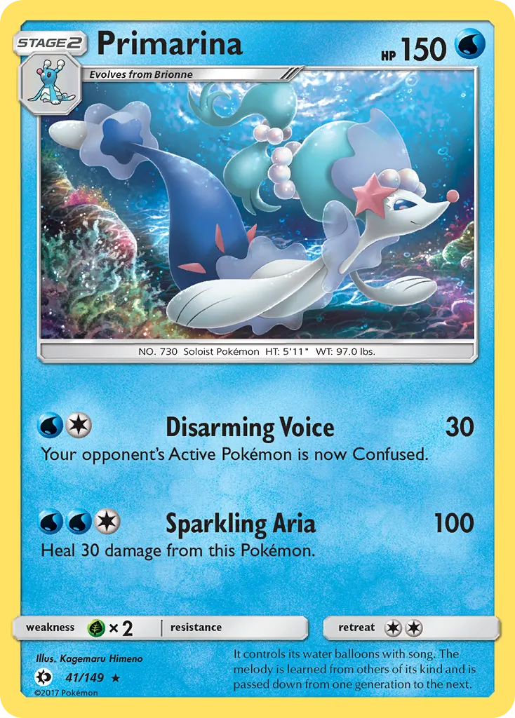 Primarina #41, Sun & Moon Pokemon League