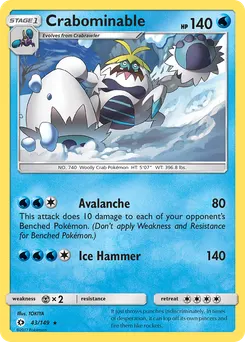 Crabominable #43, Reverse Foil