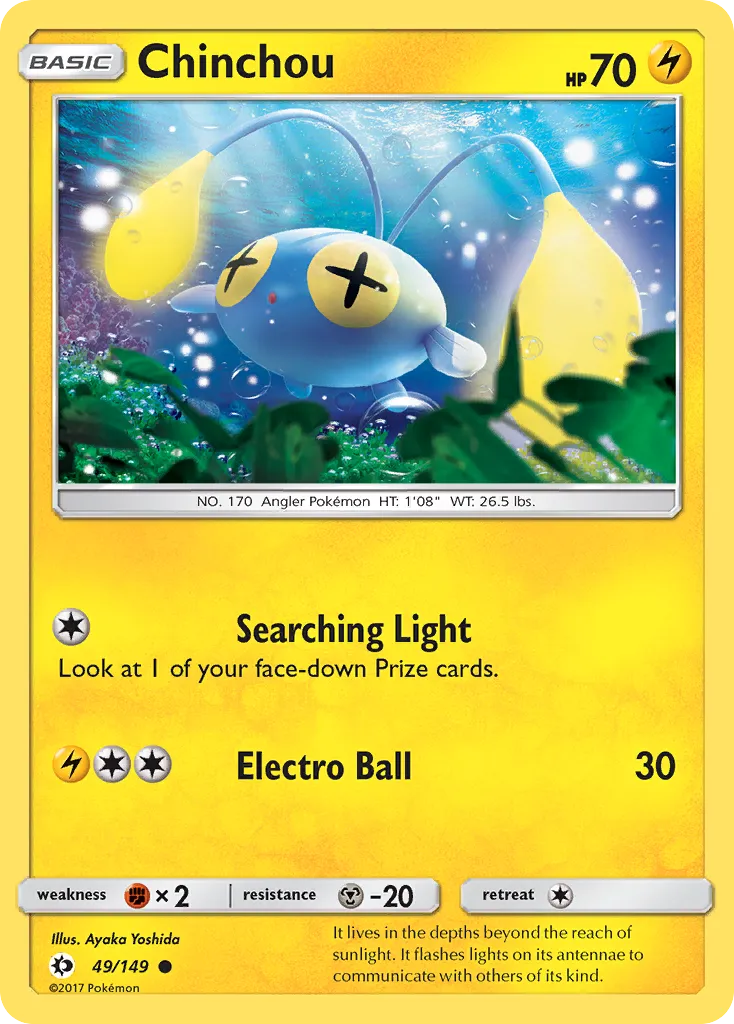 Chinchou #49, Sun & Moon