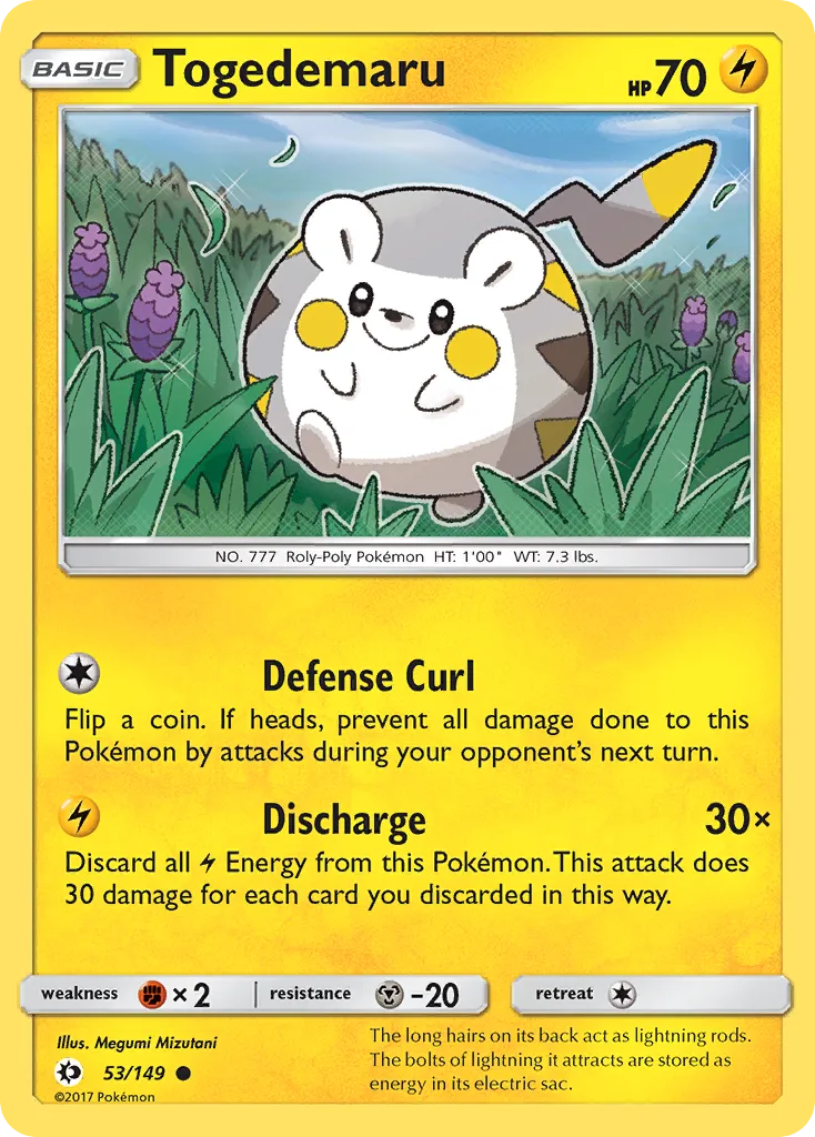 Togedemaru #53, Sun & Moon