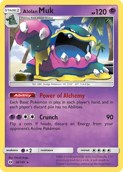 Alolan Muk #58, Reverse Foil