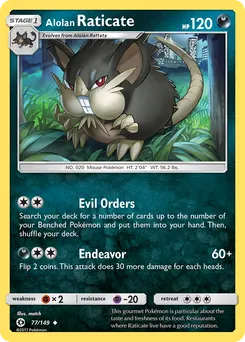 Alolan Raticate #77, Reverse Foil
