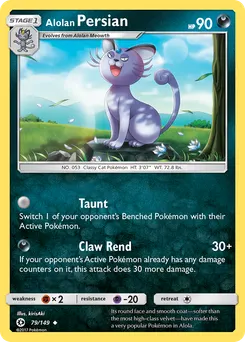 Alolan Persian #79, Reverse Foil