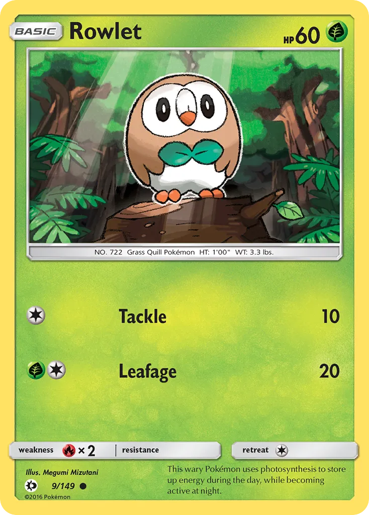 Rowlet #9, Sun & Moon