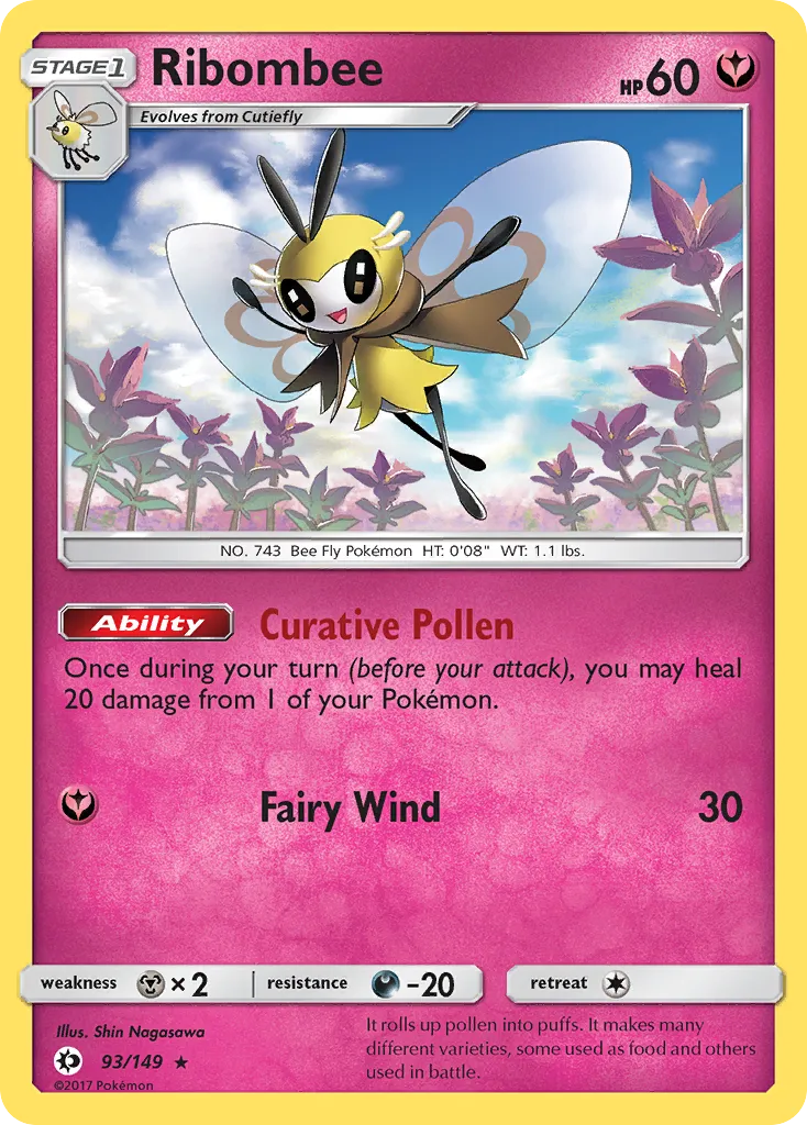 Ribombee #93, Sun & Moon Reverse Foil