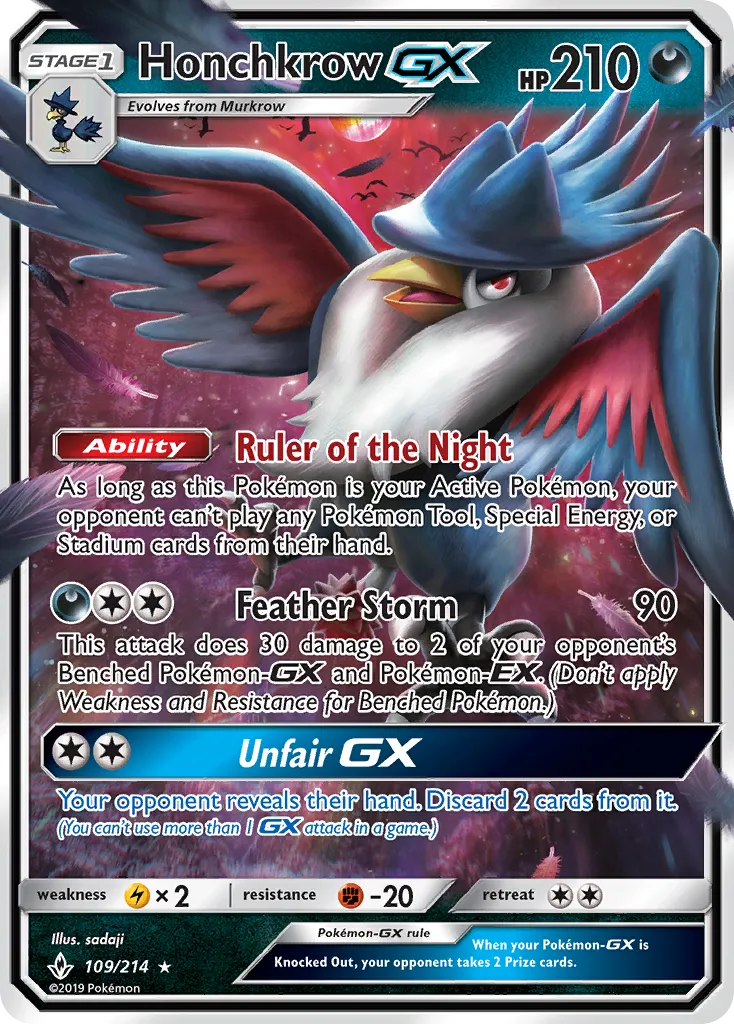 Honchkrow-GX #109, Unbroken Bonds