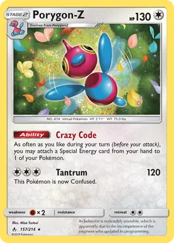 Porygon-Z #157, Reverse Foil