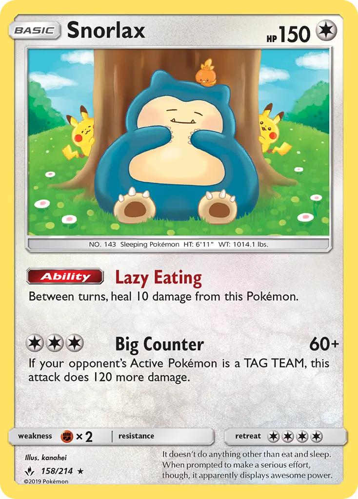 Snorlax #158, Unbroken Bonds