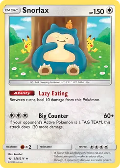 Snorlax #158, Reverse Foil