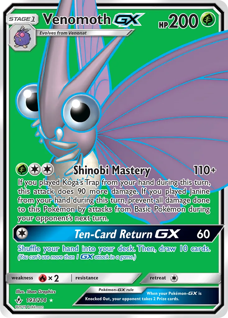 Venomoth-GX #193, Unbroken Bonds