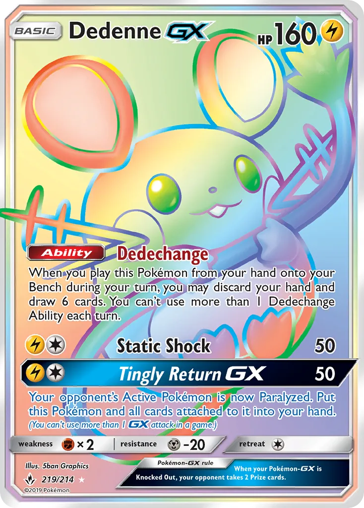 Dedenne-GX #219, Unbroken Bonds Secret