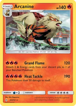 Arcanine #22, Reverse Foil
