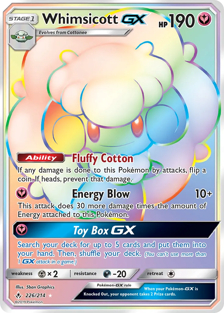 Whimsicott-GX #226, Unbroken Bonds Secret