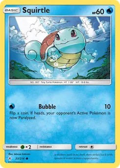 Squirtle #33, Cosmos Blastoise-GX Premium Collection