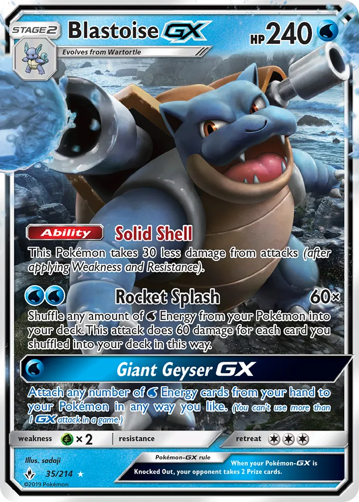 Blastoise-GX #35, Unbroken Bonds