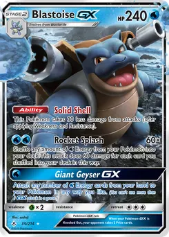 Blastoise-GX #35, Standard