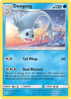 Dewgong #45, Reverse Foil