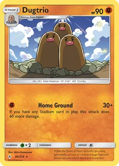 Dugtrio #86, Reverse Foil
