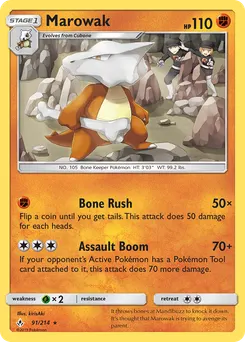 Marowak #91, Reverse Foil