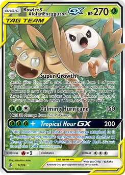 Rowlet & Alolan Exeggutor-GX #1, Standard