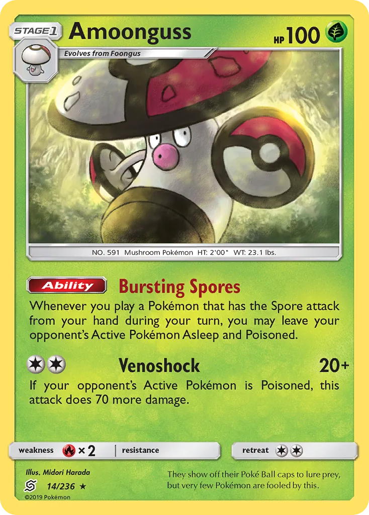 Amoonguss #14, Unified Minds Reverse Foil