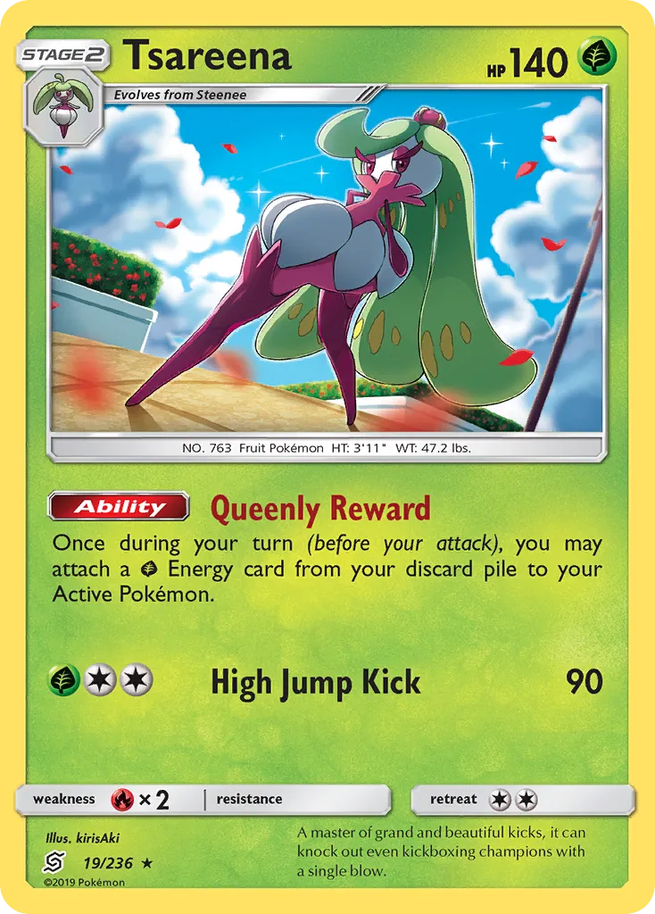 Tsareena #19, Unified Minds Reverse Foil