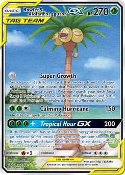 Rowlet & Alolan Exeggutor-GX #215, Standard
