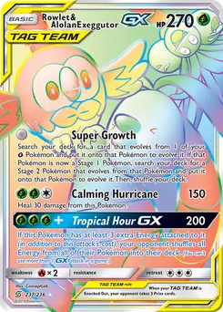 Rowlet & Alolan Exeggutor-GX #237, Secret