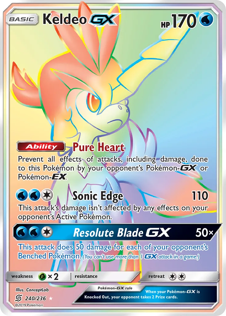Keldeo-GX #240, Unified Minds Secret
