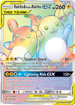 Raichu & Alolan Raichu-GX #241, Unified Minds