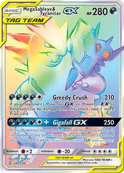 Mega Sableye & Tyranitar-GX #245, Secret