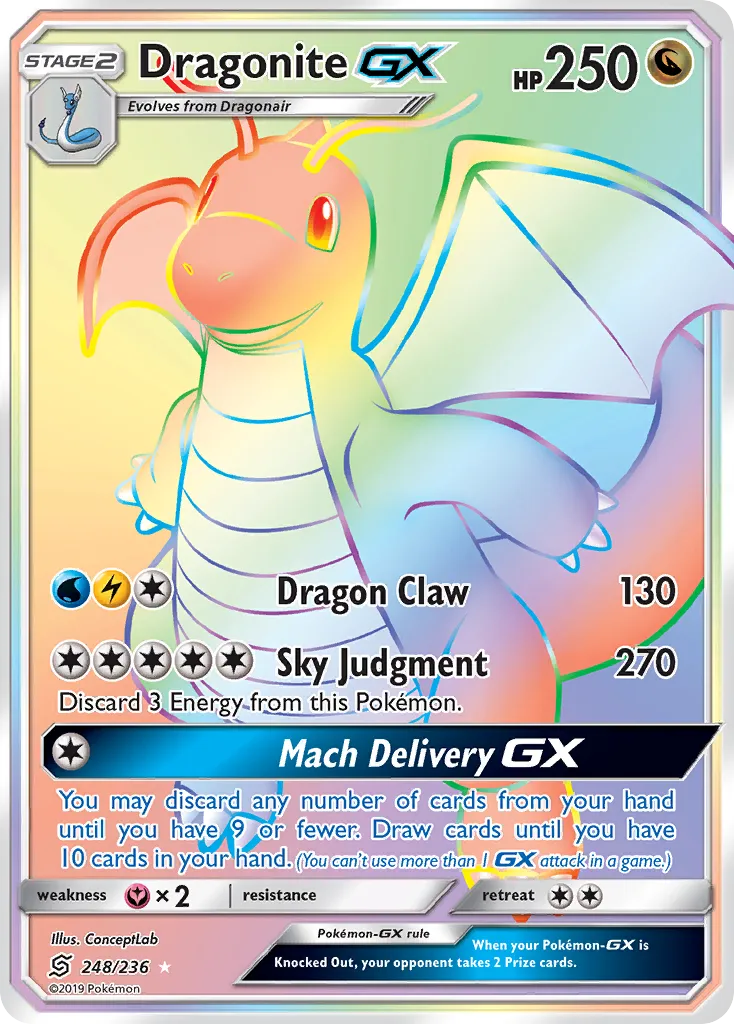 Dragonite-GX #248, Unified Minds Secret