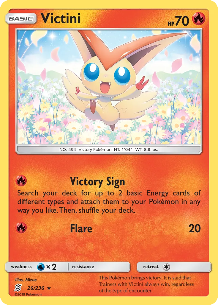 Victini #26, Unified Minds Reverse Foil