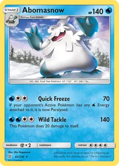 Abomasnow #42, Reverse Foil