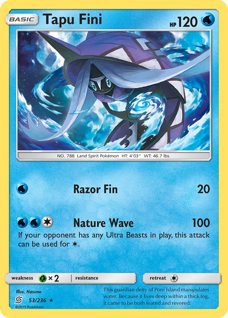 Tapu Fini #53, Unified Minds Reverse Foil