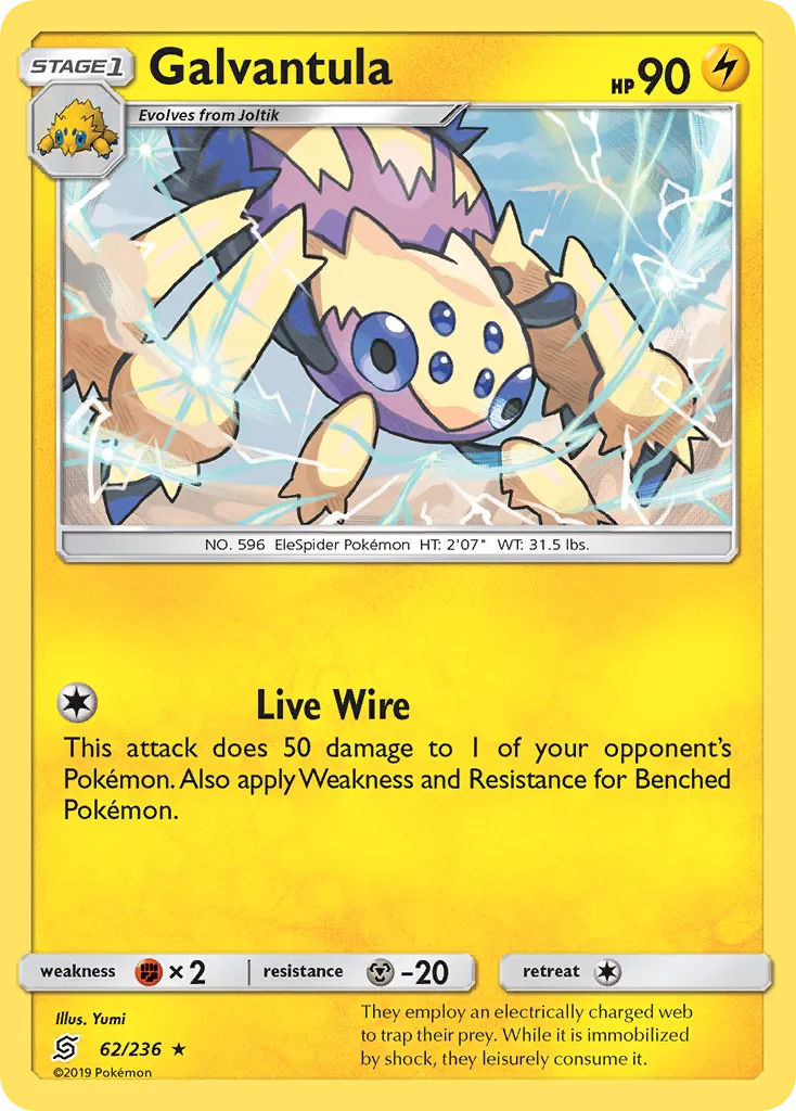 Galvantula #62, Unified Minds Reverse Foil
