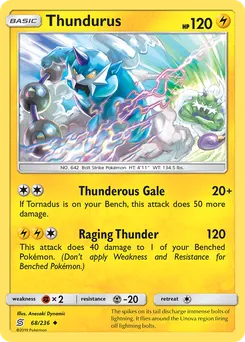 Thundurus #68, Reverse Foil